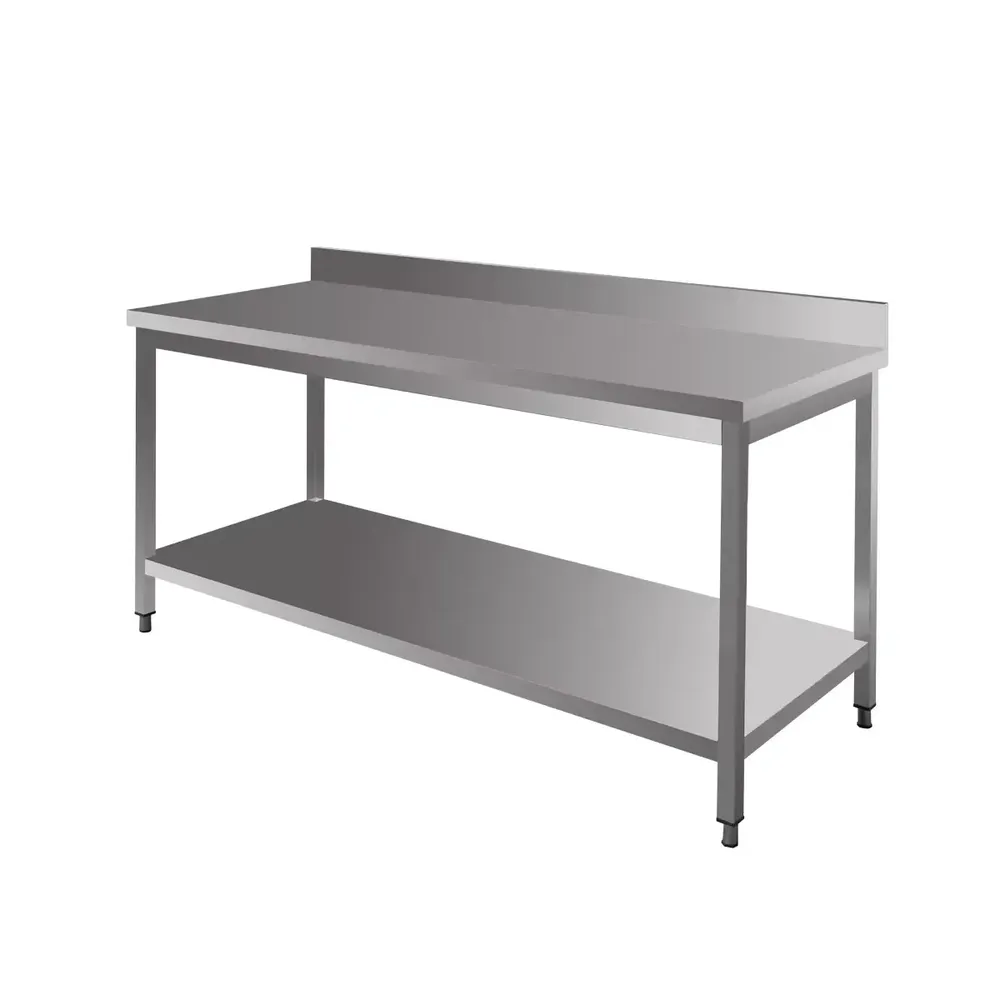 Masa inox perete cu raft 180x70x85cm [1]