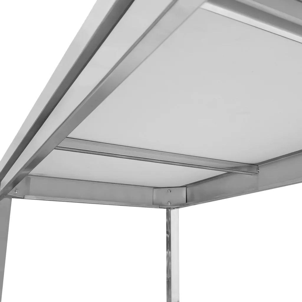 Masa inox perete cu raft 180x70x85cm [5]