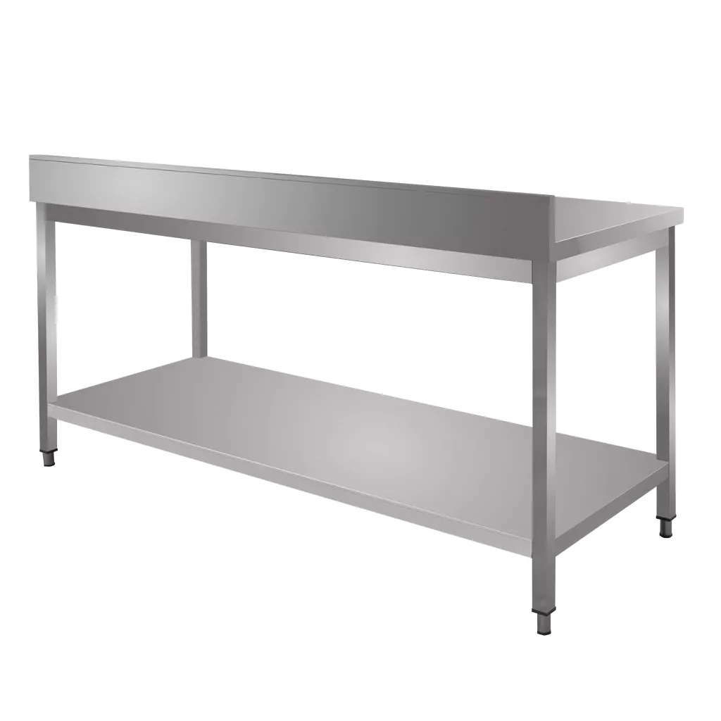 Masa inox perete cu raft 180x70x85cm [4]