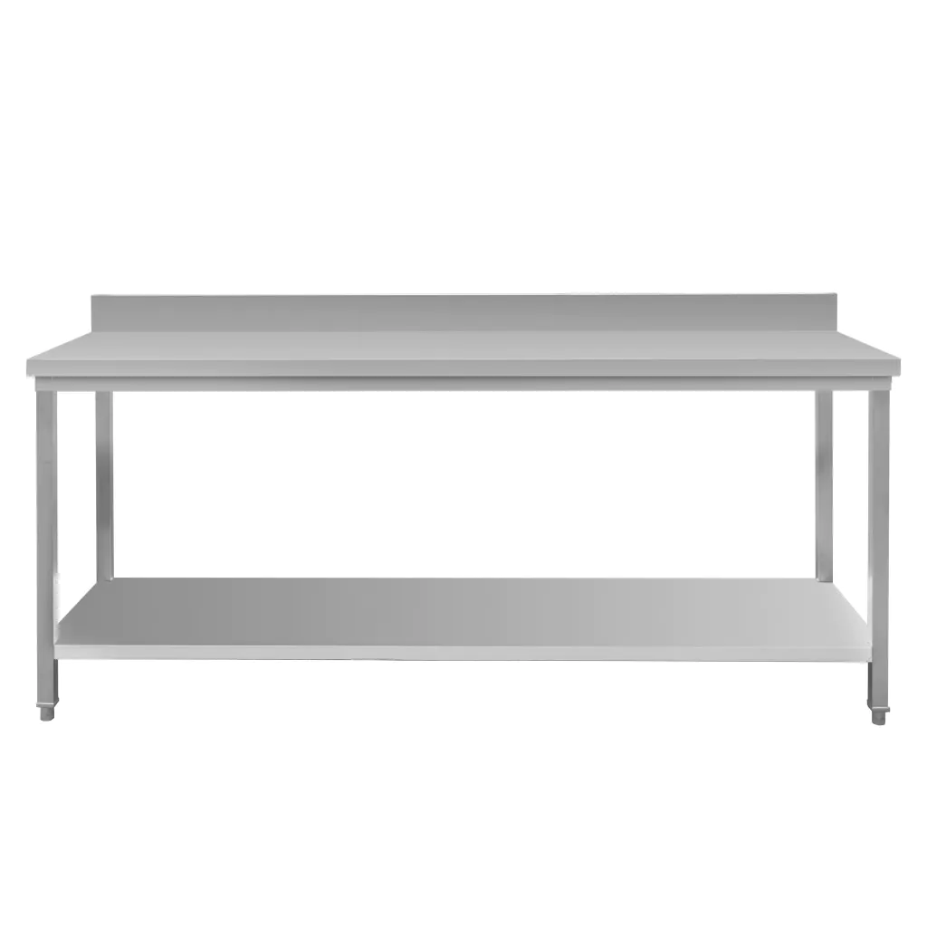 Masa inox perete cu raft 200x60x85cm [6]