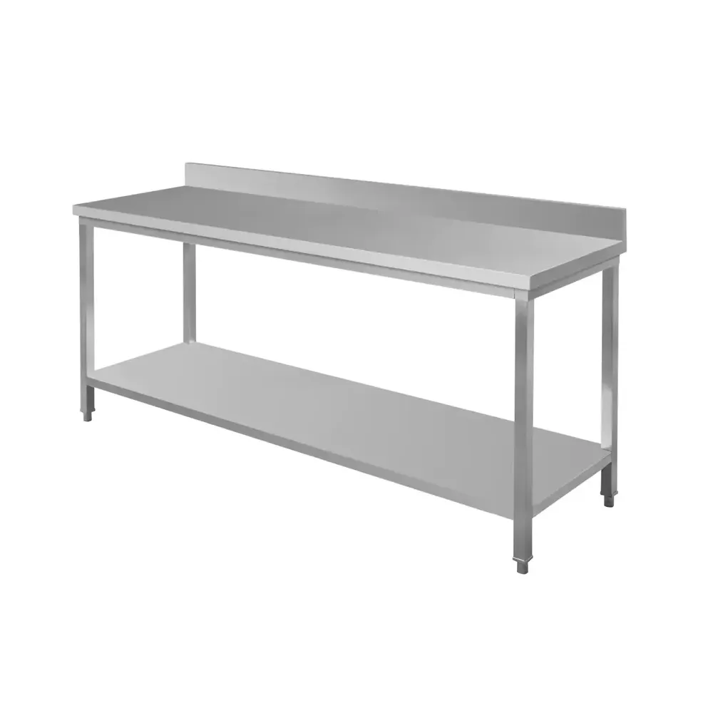 Masa inox perete cu raft 200x60x85cm [1]