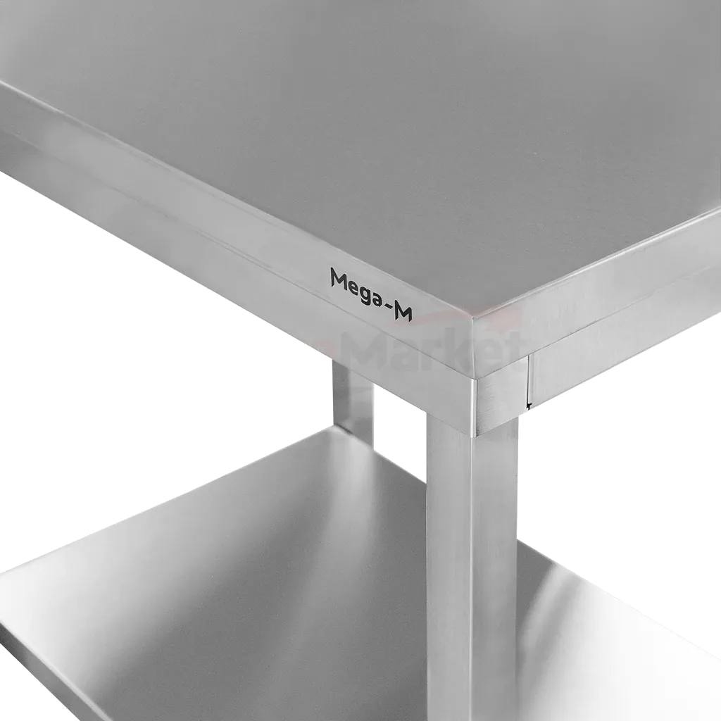 Masa inox perete cu raft 220x70x85cm [4]