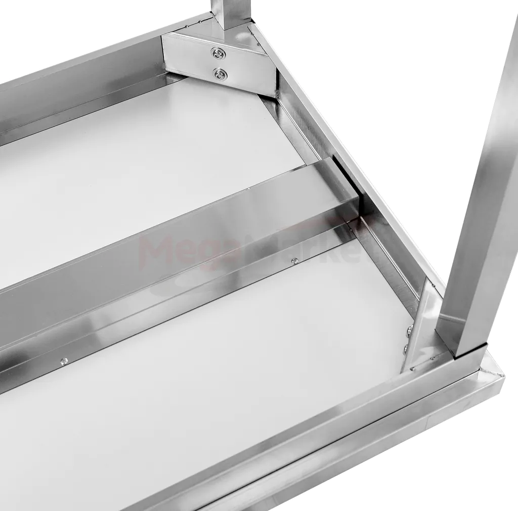 Masa inox perete cu raft 220x70x85cm [7]