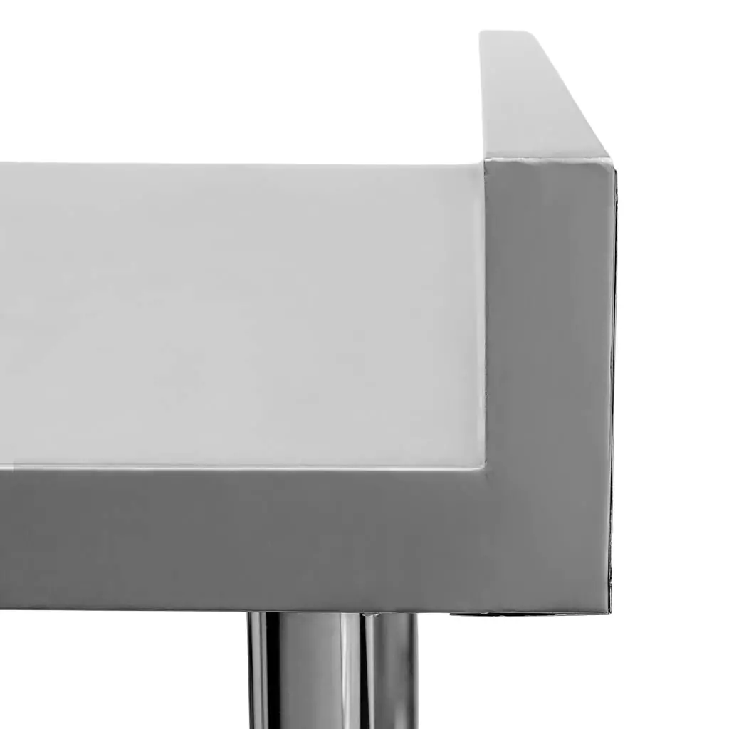 Masa inox perete cu raft 60x60x85cm [4]