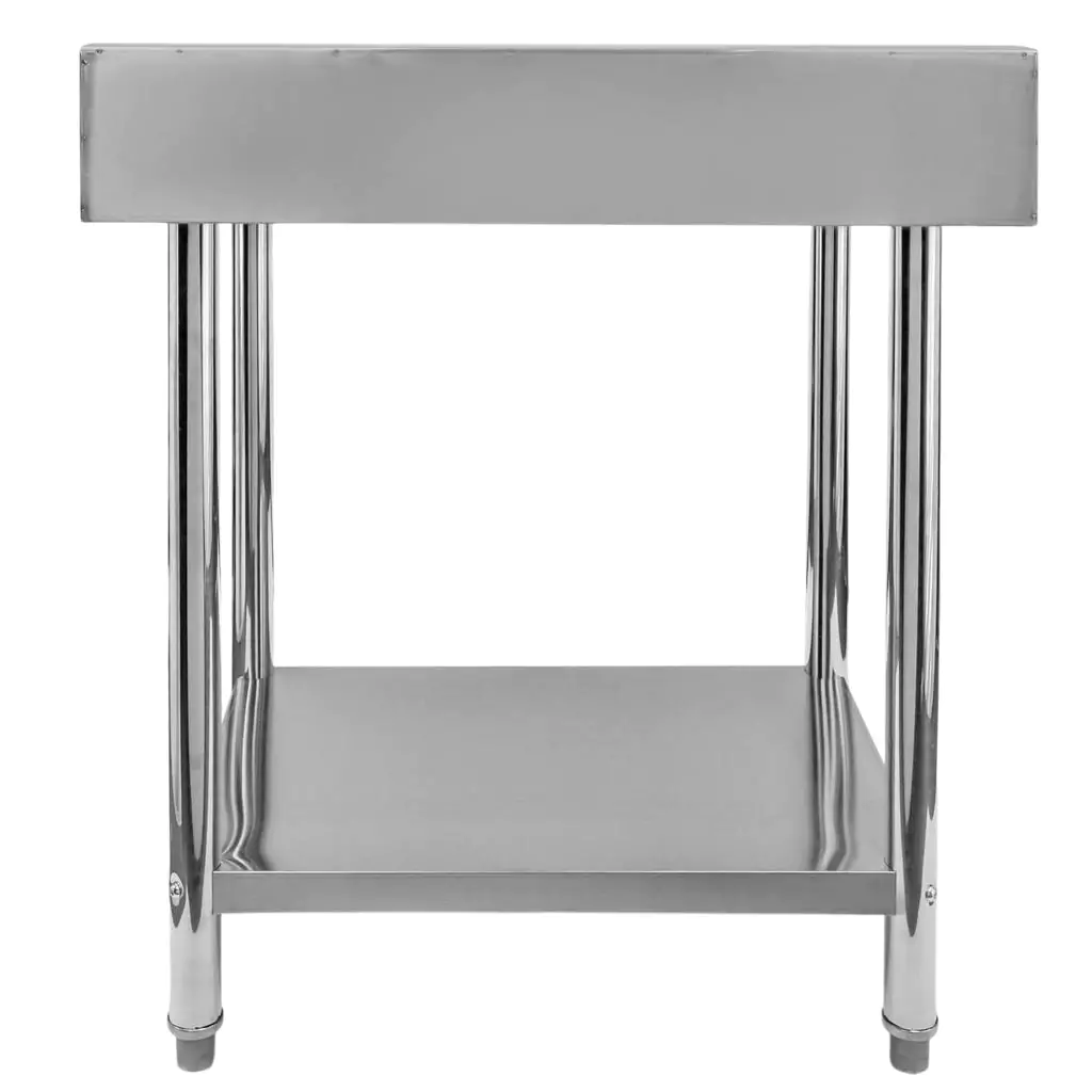 Masa inox perete cu raft 80x60x85cm [2]