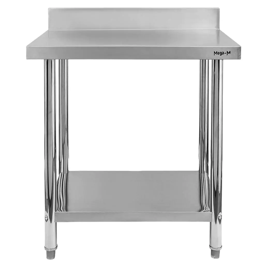 Masa inox perete cu raft 80x70x85cm [5]