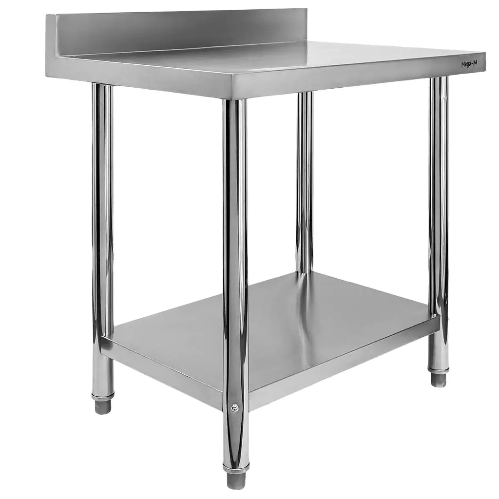 Masa inox perete cu raft 80x70x85cm [6]