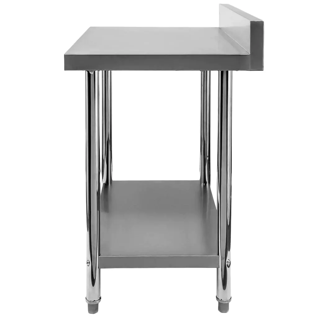 Masa inox perete cu raft 80x70x85cm [3]