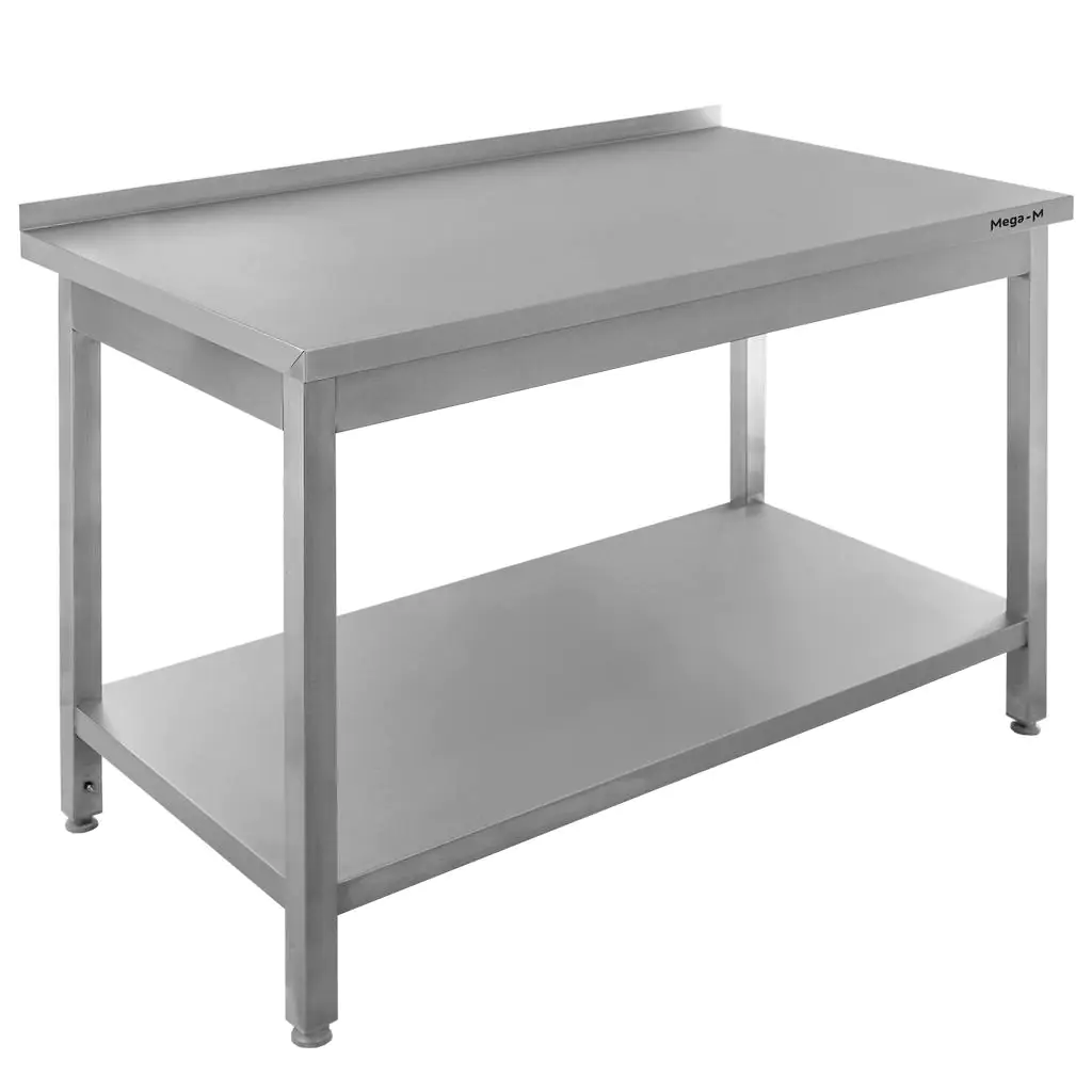 Masa inox perete cu raft sudat 120x70x85cm [2]