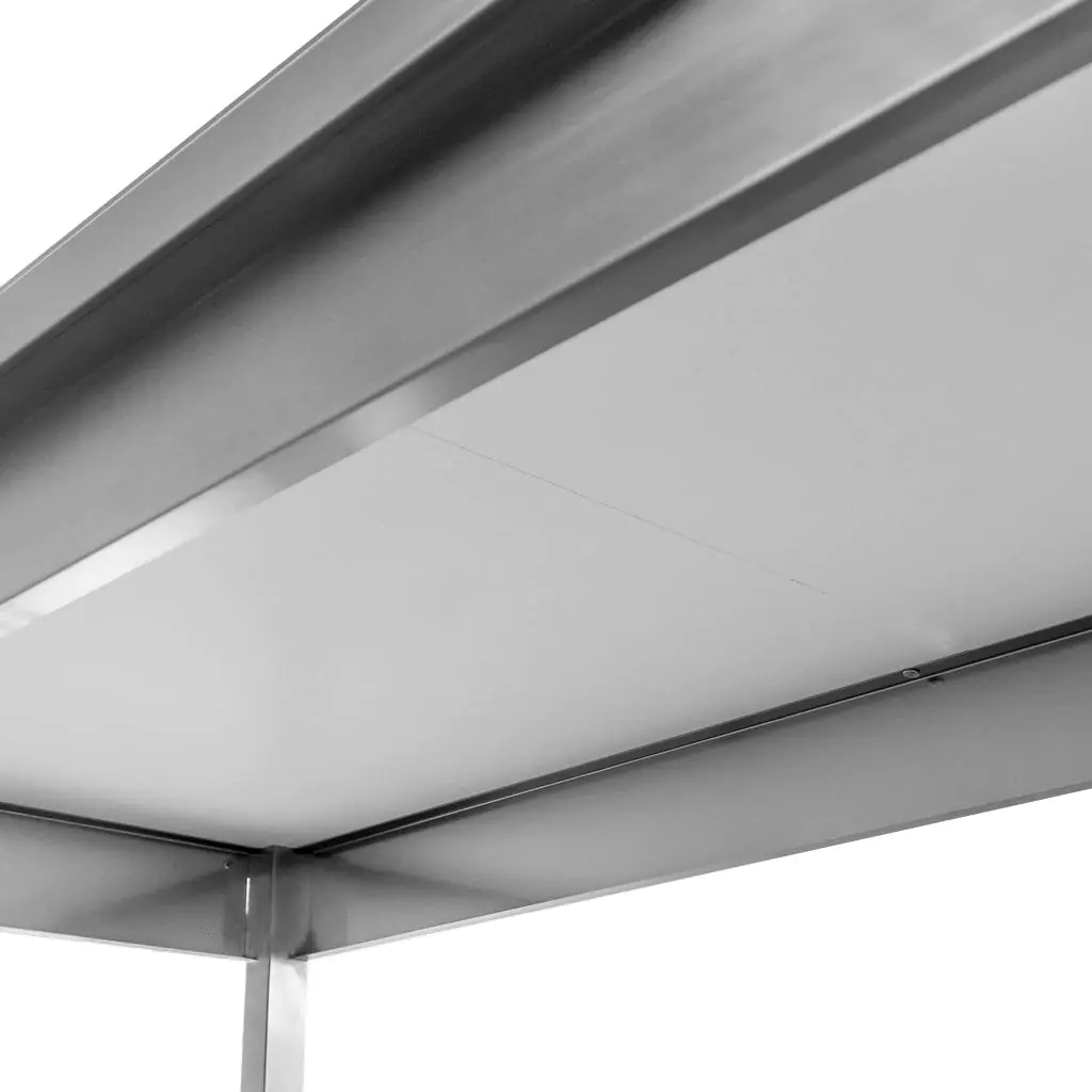 Masa inox perete cu raft sudat 120x70x85cm [8]