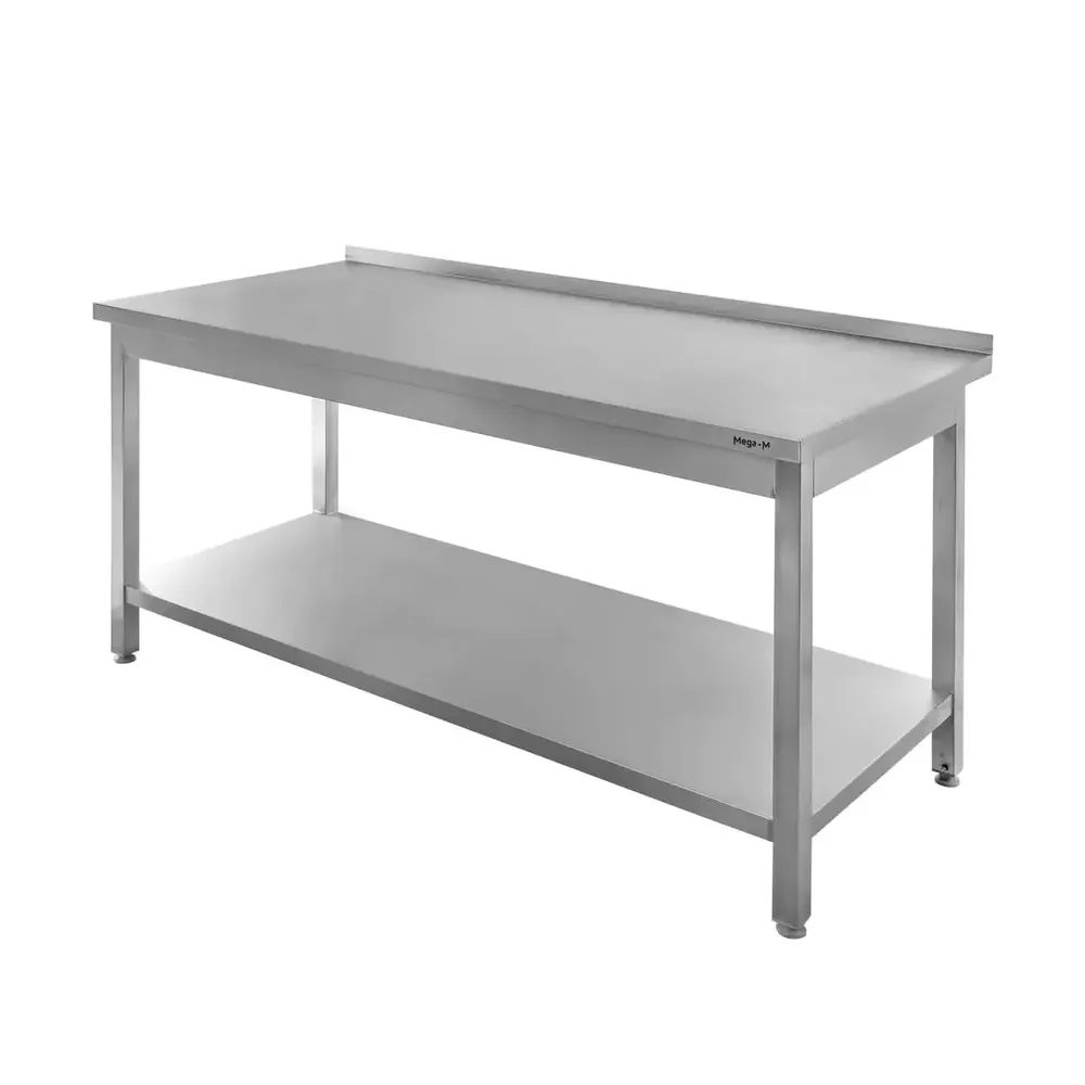 Masa inox perete cu raft sudat 140x60x85cm [1]