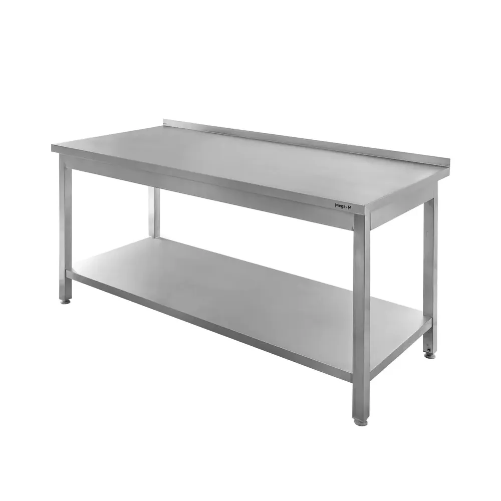 Masa inox perete cu raft sudat 140x70x85cm [1]