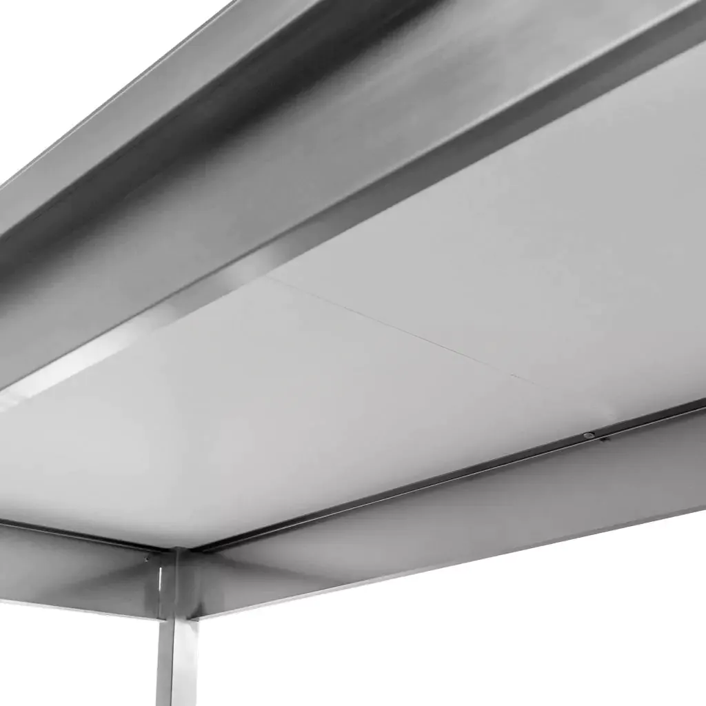 Masa inox perete cu raft sudat 150x60x85cm [5]