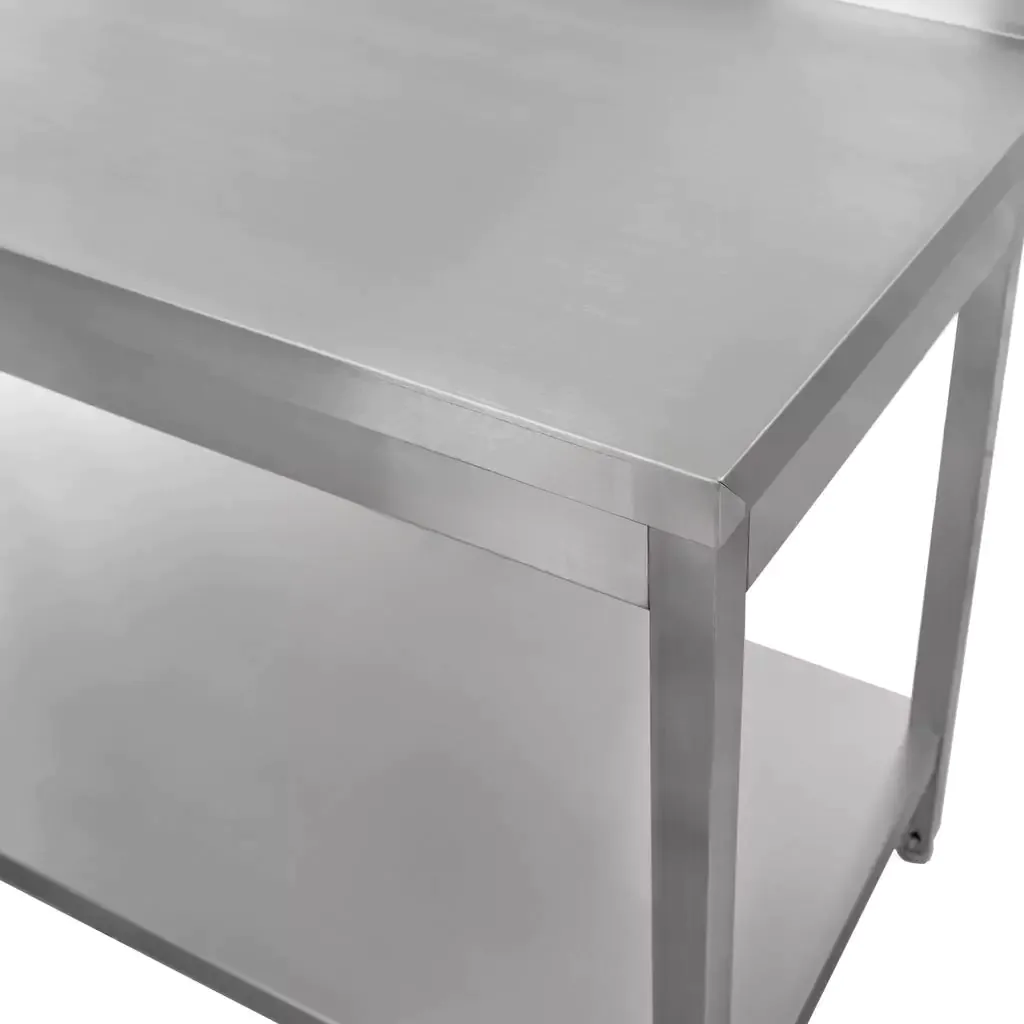Masa inox perete cu raft sudat 150x60x85cm [4]