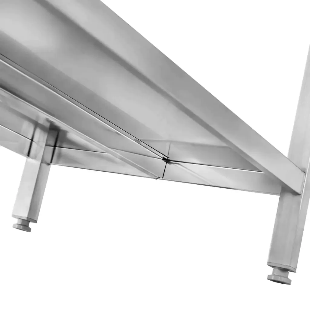 Masa inox perete cu raft sudat 150x60x85cm [7]