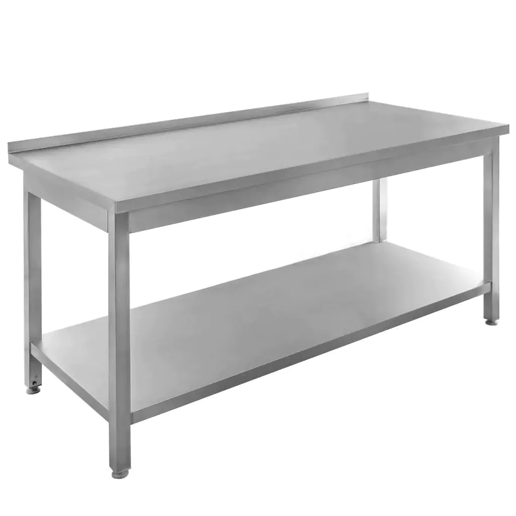 Masa inox perete cu raft sudat 150x60x85cm [8]