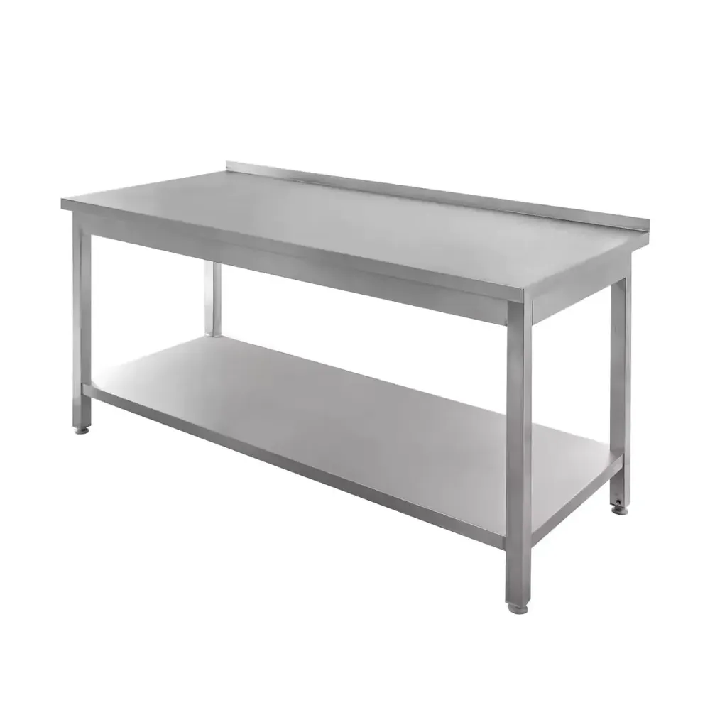 Masa inox perete cu raft sudat 180x70x85cm [1]