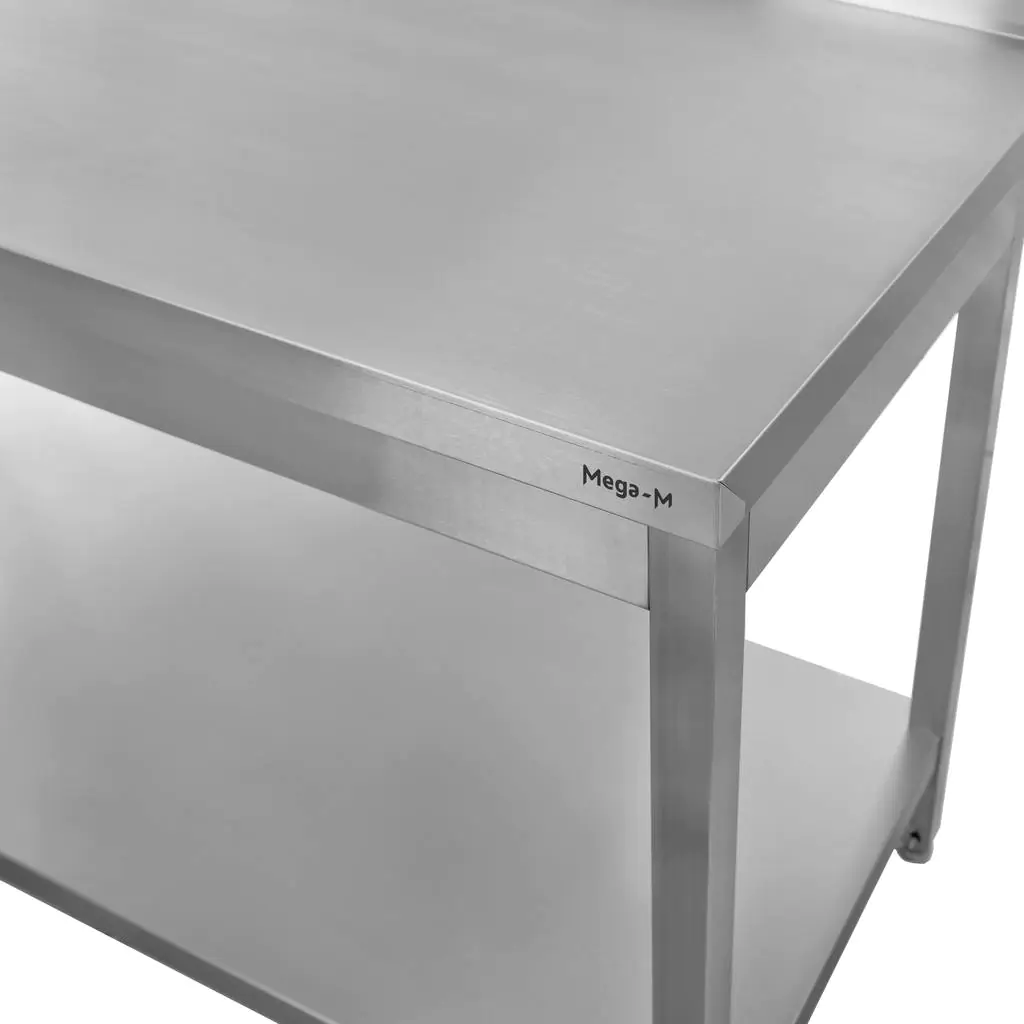 Masa inox perete cu raft sudat 200x60x85cm [7]