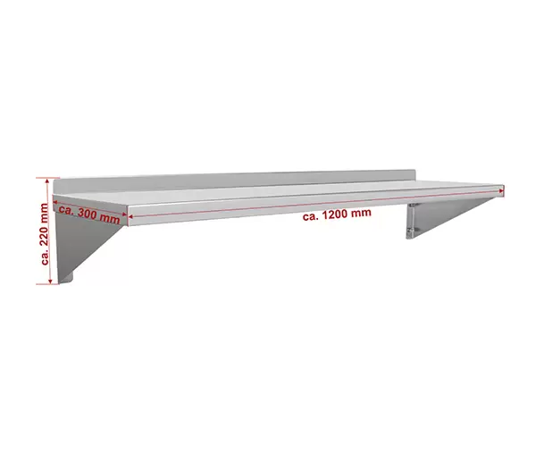 Raft de perete inox 1200 x 300 mm WAB-120 [2]