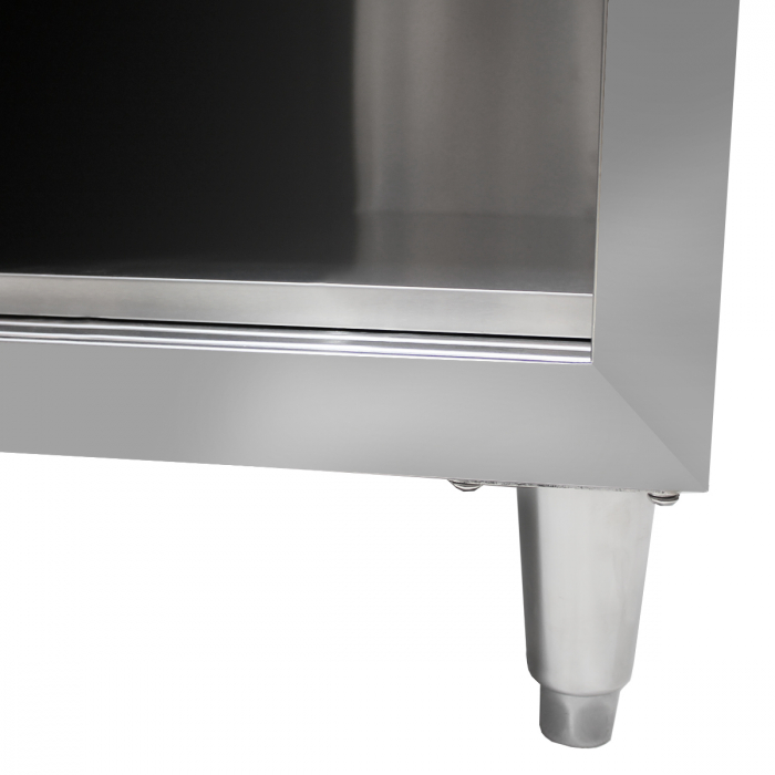 Masa inox tip dulap cu sertare pe dreapta si usi glisante 600 mm - 1400x600x950 mm BAS140-60R [4]