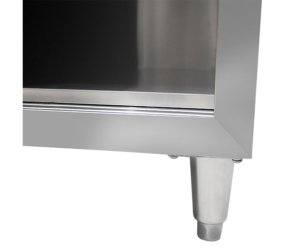 Masa inox tip dulap cu sertare pe dreapta si usi glisante 700 mm - 1600x700x950 mm BAS160-70R [3]