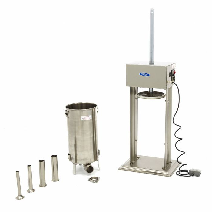 Masina automata de umplut carnati 15 litri verticala cu 4 palnii inox [2]