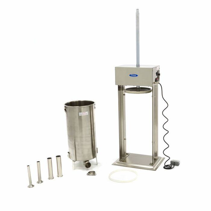 Masina automata de umplut carnati 25 litri verticala cu 4 palnii inox [2]
