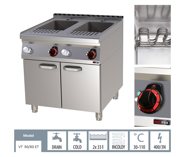 Masina de fiert paste electrica 2x33 litri VT90/80E [2]