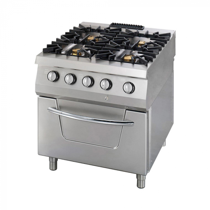 Masina de gatit gaz cu 4 arzatoare fonta cu cuptor electric, 2x6 kW si 2x10 kW, linia 900 [2]
