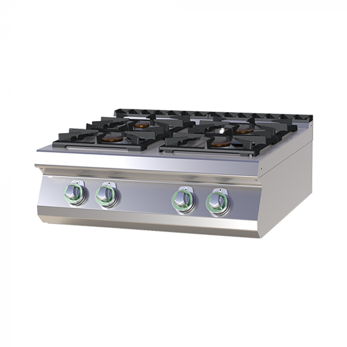 Masina de gatit gaz cu 4 arzatoare fonta de banc 4,5+3x7,5 kW, linia 700, SP708G [1]