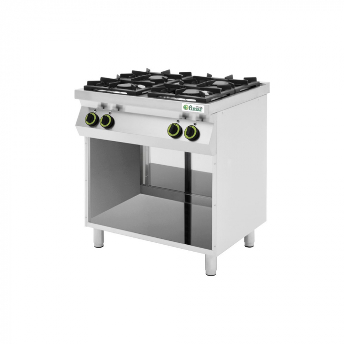 Masina de gatit pe gaz cu 6 arzatoare din fonta cu suport si usa din inox, 0-300°C, 3×3,5 kW + 3×6 kW, CC76G [1]