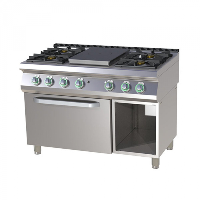 Masina de gatit tip frantuzesc 5 arzatoare cuptor gaz, 3x8,5+4+6,6 kW, linia 700, STPST7120-21G [1]
