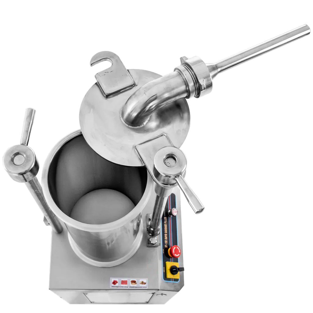 Masina de umplut carnati hidraulica 15L, 300kg/h, 750W [4]