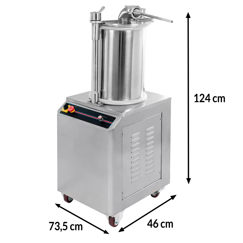Masina de umplut carnati hidraulica 35L, 600kg/h, 1100W [4]