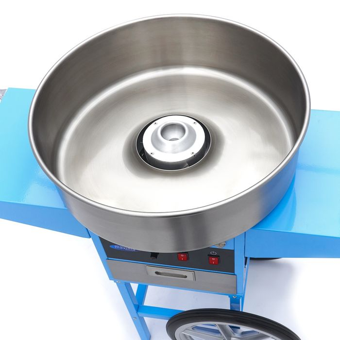 Masina de vata de zahar Ø 52cm albastru cu carucior, 1080W [4]