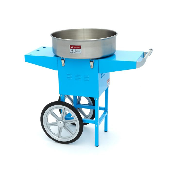 Masina de vata de zahar Ø 52cm albastru cu carucior, 1080W [5]