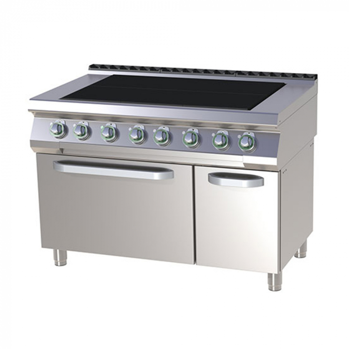 Masina gatit electrica 6 plite radianta cu cuptor GN 2/1, 6x3 kW, linia 700, SPLT7120-21E [1]