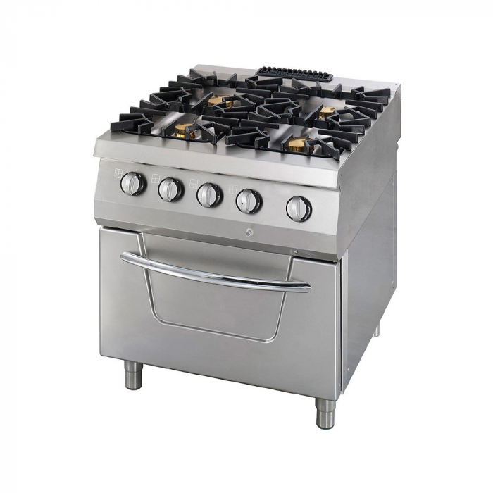Masina gatit pe gaz cu 4 plite patrate 2x6 + 2x10 kW si cuptor electric 8 kW, linia 900 [2]