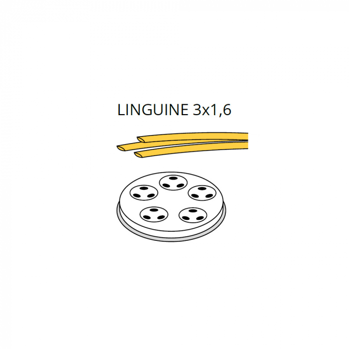 Matrita LINGUINE 3X1,6 pentru masina de paste model MPF1,5N, PF15E, ACTRMPF49 [1]