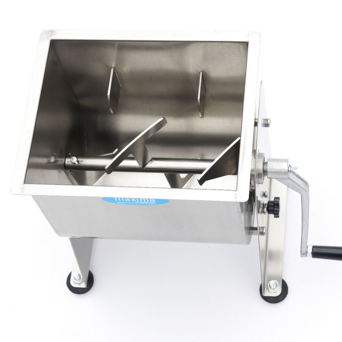 Mixer manual pentru carne 10 litri, 7,5kg, cuva rabatabila, inox [4]