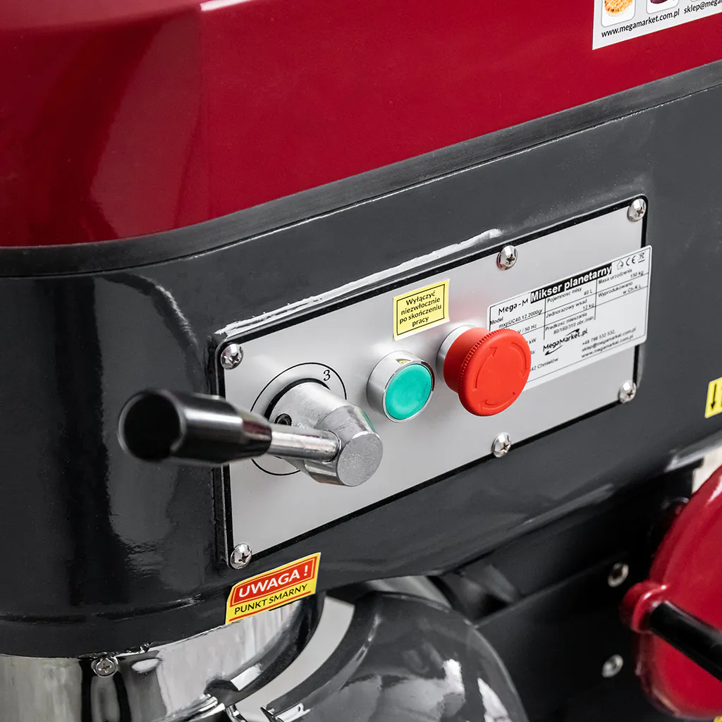 Mixer planetar profesional 35 litri, gri/rosu [3]