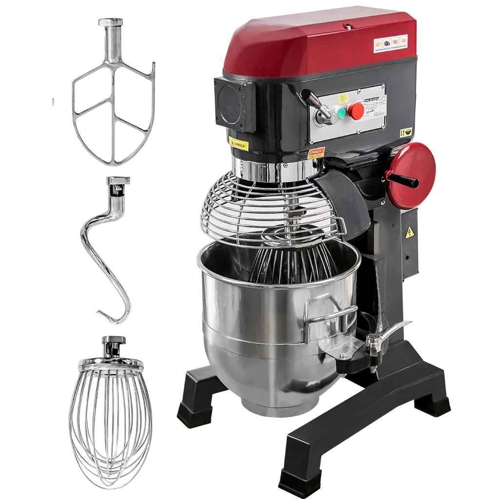 Mixer planetar profesional 35 litri, gri/rosu [6]