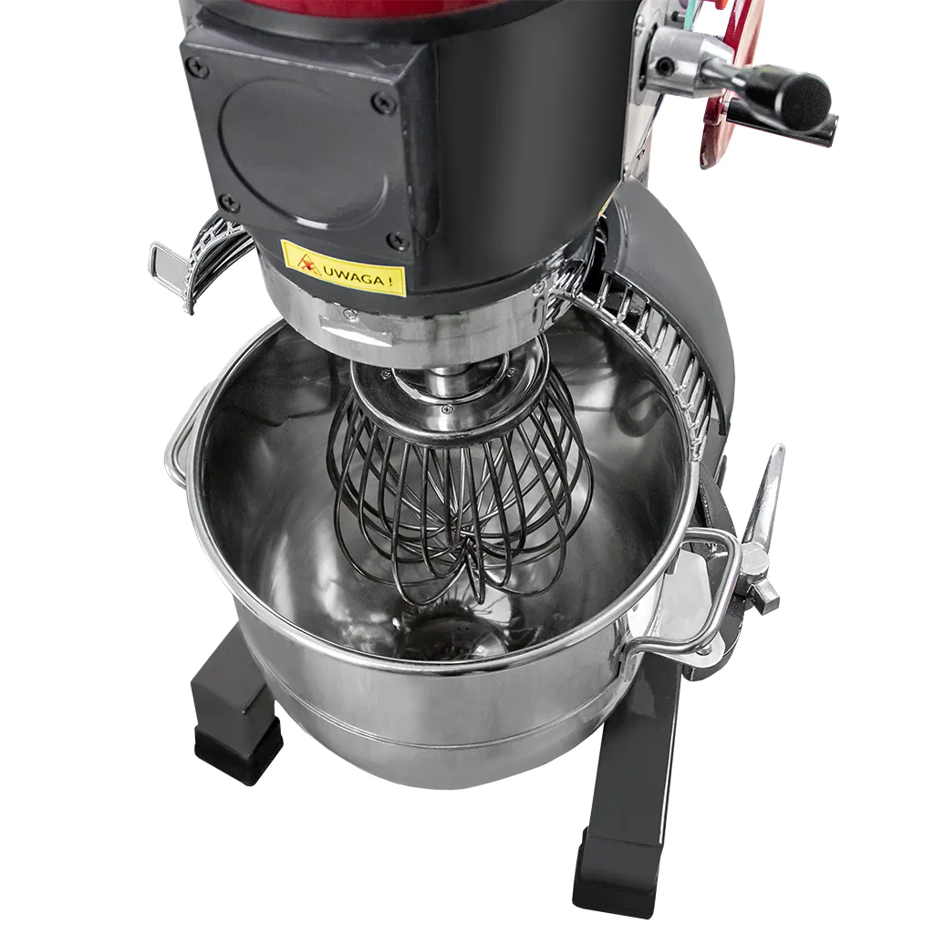 Mixer planetar profesional 35 litri, gri/rosu [5]