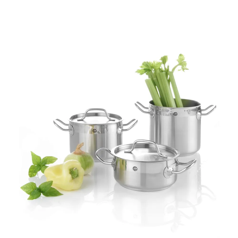 Oala cu capac 3L, 16x15cm, inox, fund sandwich, inductie [3]