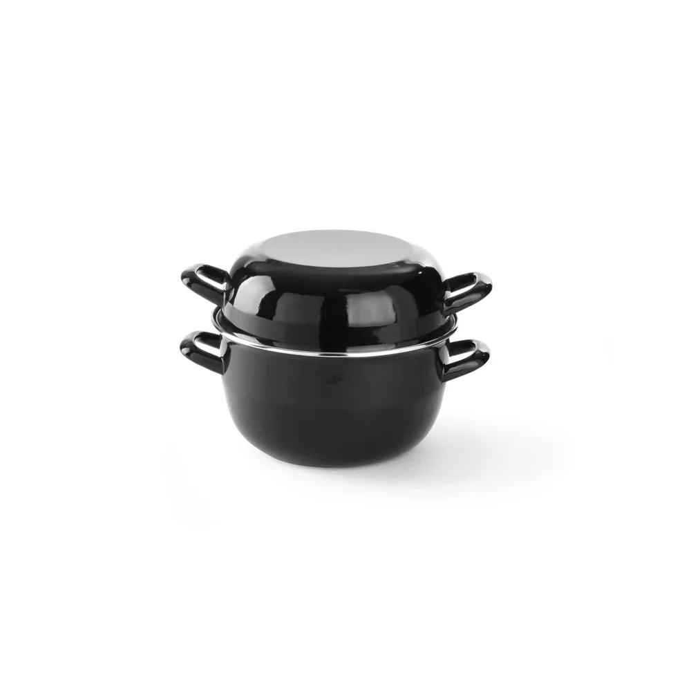 Oala emailata cu capac pentru scoici, 3L, 21 cm [2]