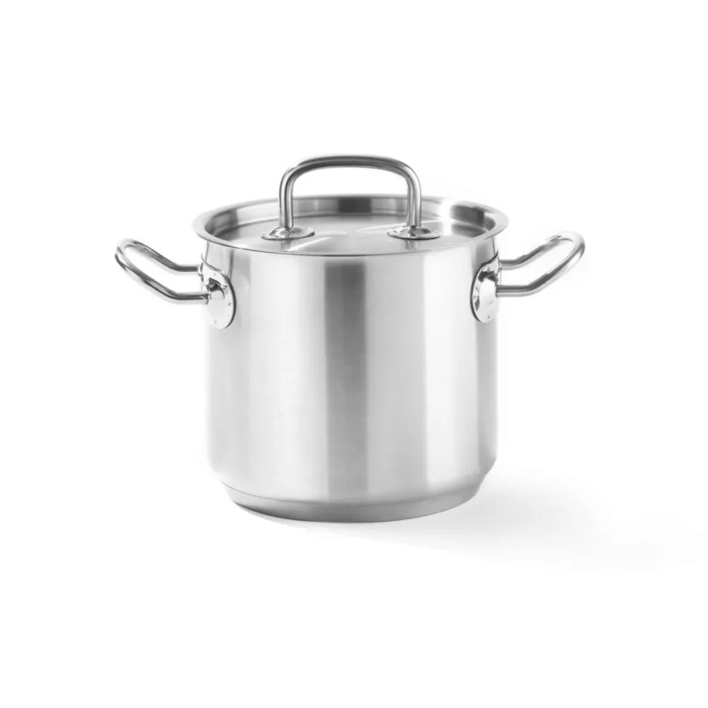 Oala inalta cu capac 5L, inox, fund sandwich, inductie [1]