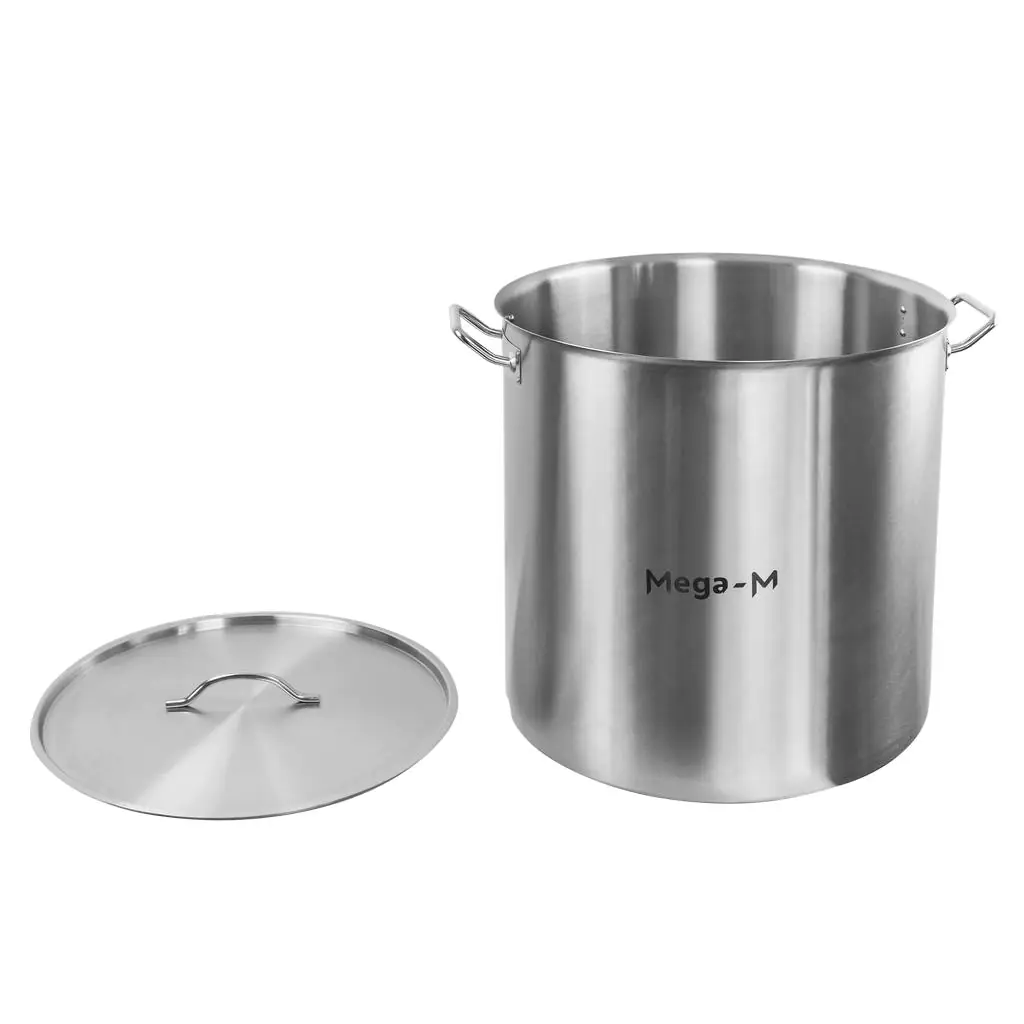 Oala inox inalta cu capac 130L, 55x55cm [3]