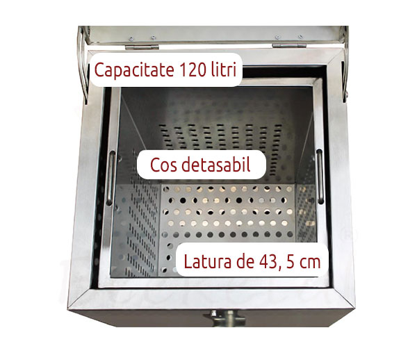 Oparitor pasari profesional, 120 de litri, 230V, 3kW, GBA120 [5]