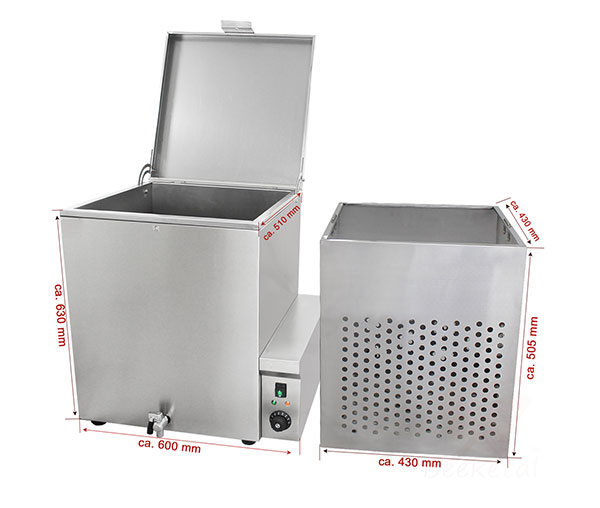 Oparitor pasari profesional, 120 de litri, 230V, 3kW, GBA120 [7]