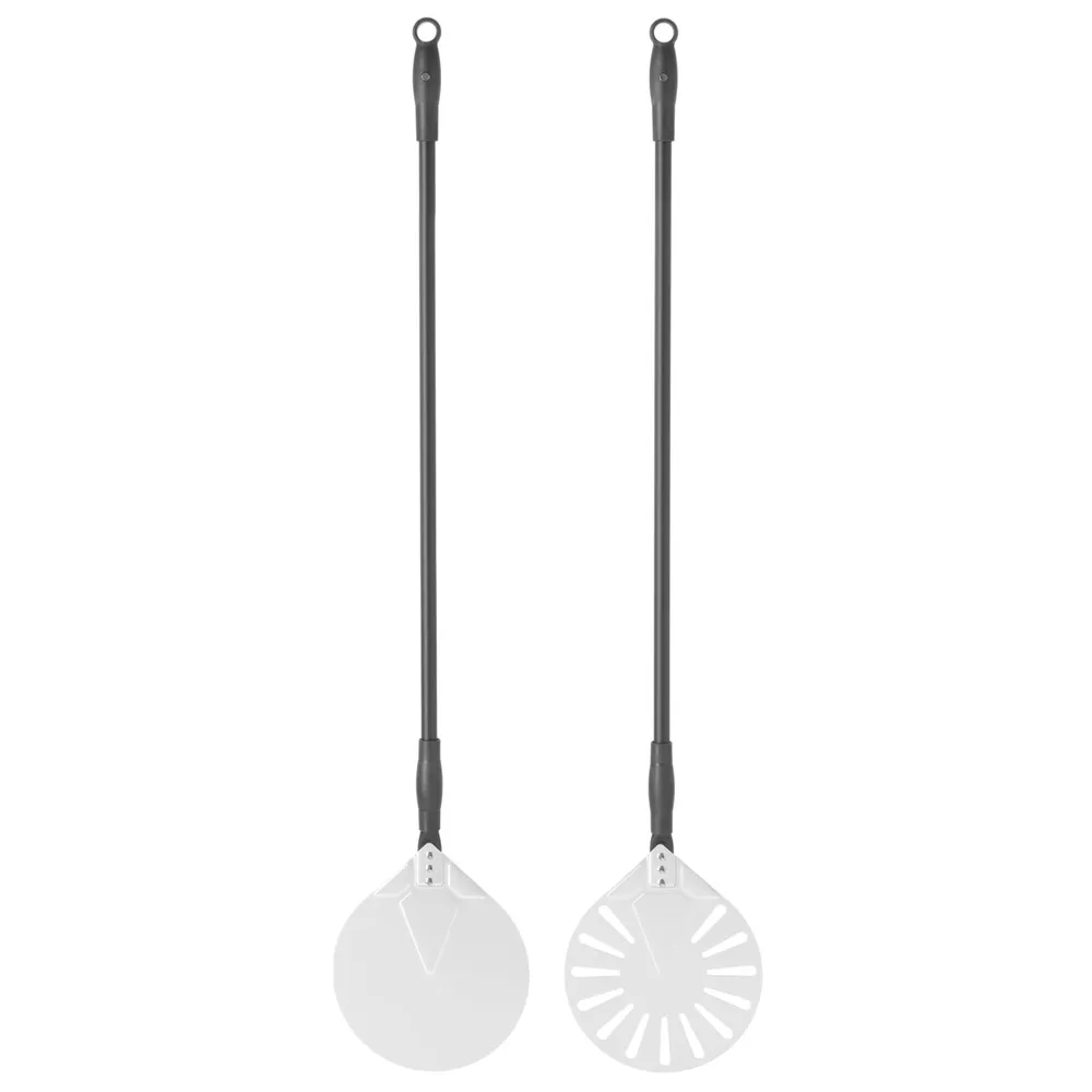 Paleta rotunda perforata pizza, 230x1200 mm, maner silicon [2]